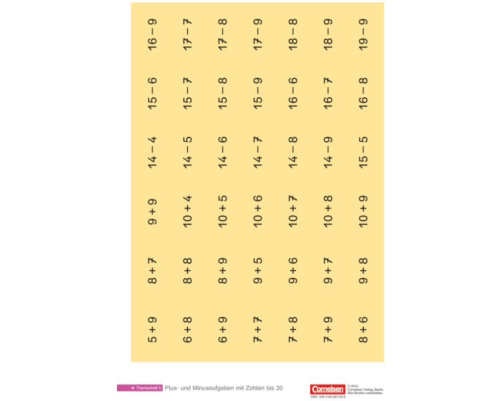 Einstern - Mathematik - Kartonbeilagen zu allen Ausgaben - Band 1