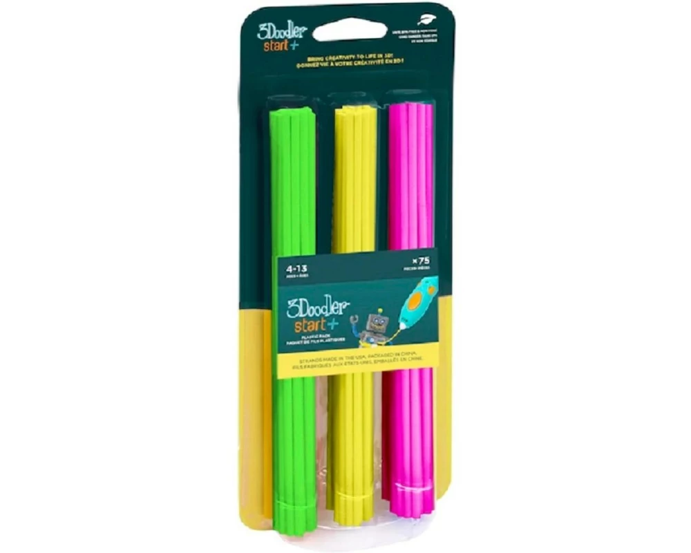 3Doodler 3D Pen Filament Start+ Neon Glow 75 Stück