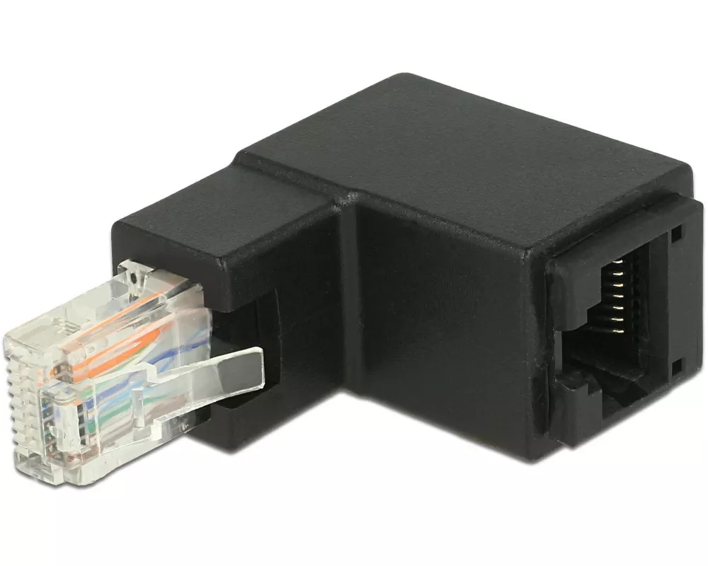 Delock Winkeladapter 90° RJ45 oben, Cat.6 UTP 1 Stück