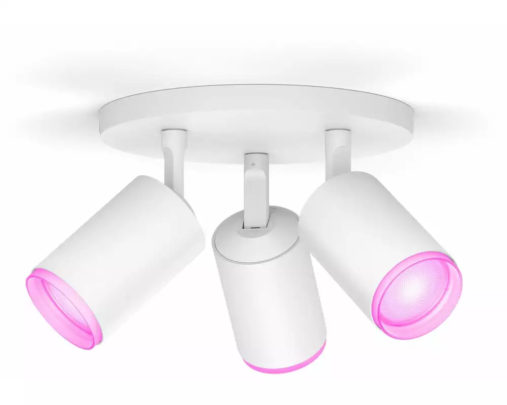 Philips Hue White & Color Ambiance Fugato 3er-Spot Weiss