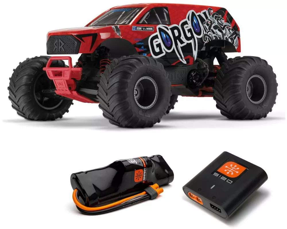 Arrma Monster Truck Gorgon MEGA 550 RWD Rot, RTR, 1:10