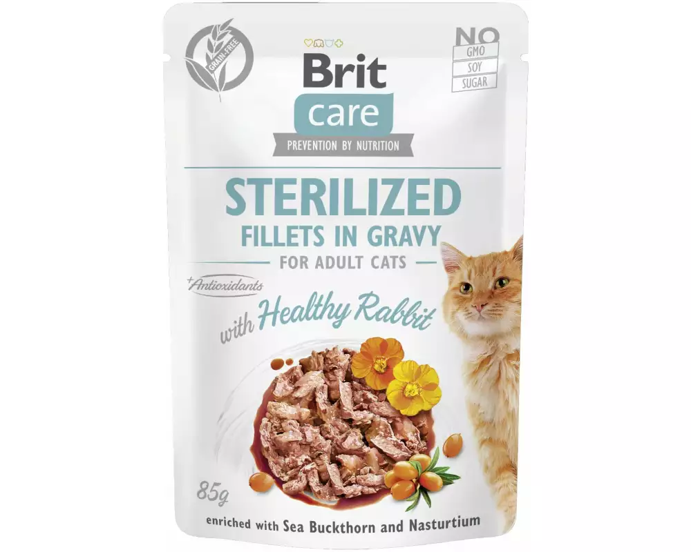 Brit Nassfutter Care Fillets Sauce Sterilized Kaninchen, 85 g