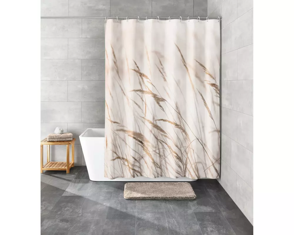 Kleine Wolke Duschvorhang Sylt 180 x 200 cm, Beige/Weiss