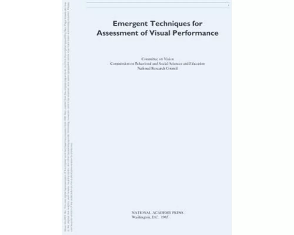 Emergent Techniques for Assessment of Visual Performance