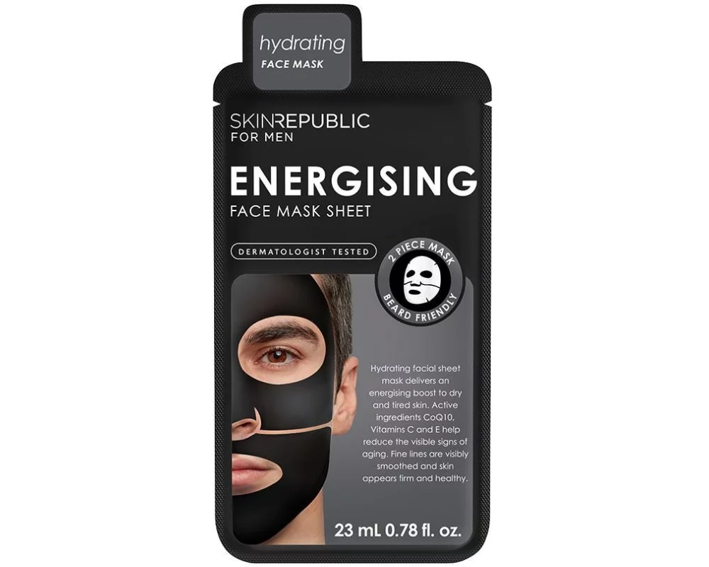 SkinRepublic Gesichtsmaske Men's Energising Sheet 1 Stück