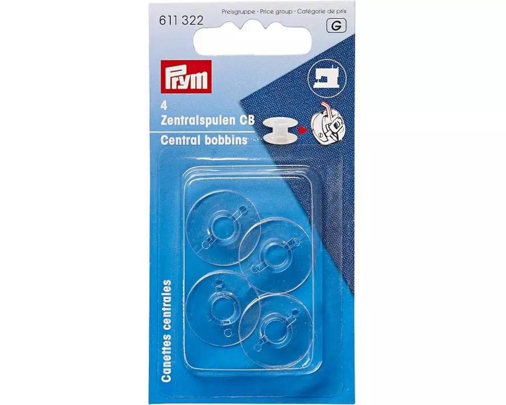Prym Nähspule Ø 2.05 cm, CB-Greifer,4 Stück