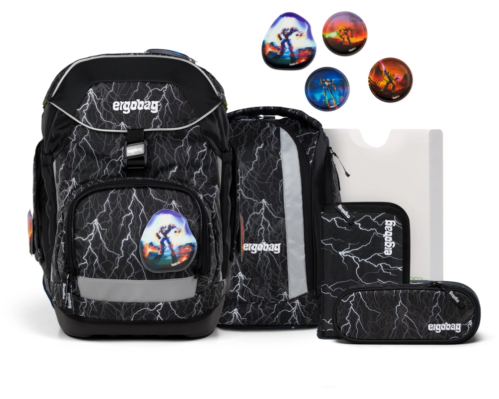 ERGOBAG Schulthek-Set Pack 01298-900Z6 ReflektBär 6-teilig