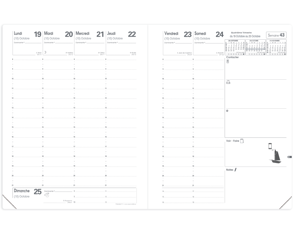 QUO-VADIS Ersatzinhalt Presint 2026 016007Q 1W/2S Impala/Club FR 21x27cm