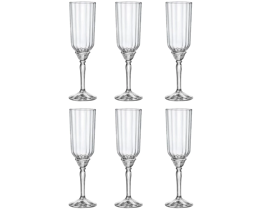 Bormioli Rocco Sektglas Florian 210 ml, 6 Stück, Transparent