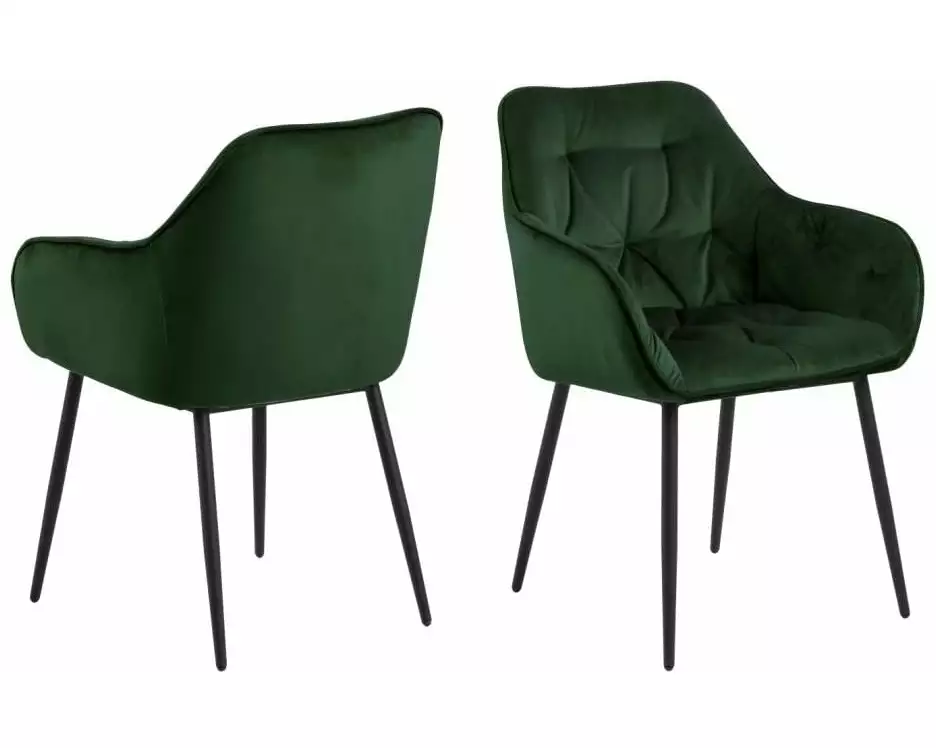 AC Design Stuhl Brooke, 2 Stück Forest Green