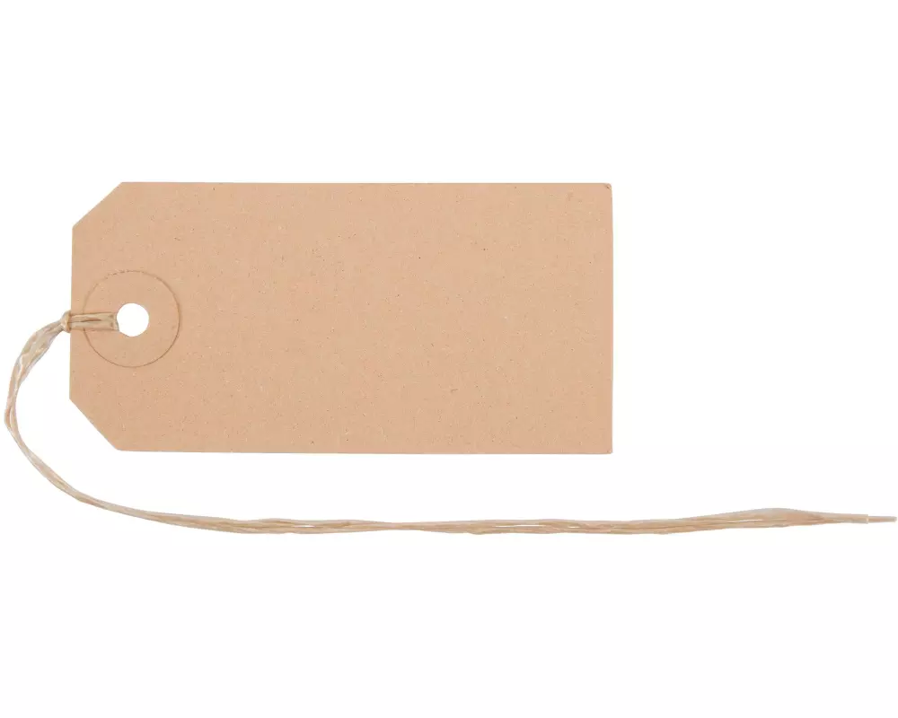 Biella Preisanhänger 4 x 8 cm, Braun, 50 Stück