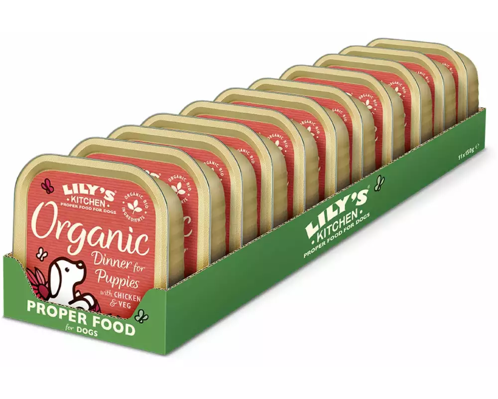 Lily's Kitchen Nassfutter Bio Dinner für Welpen, 11 x 150 g