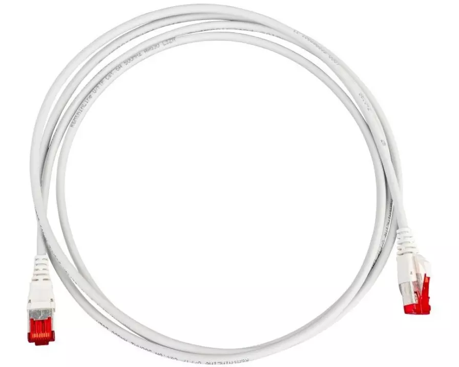 R&M Patchkabel thinLine Cat 6A, U/FTP, 0.5 m, Grau
