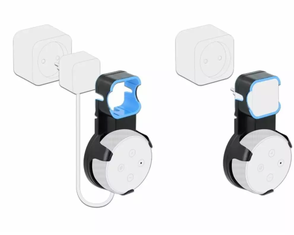 Delock Wandhalterung für Echo Dot 3. Gen. Blau/Schwarz