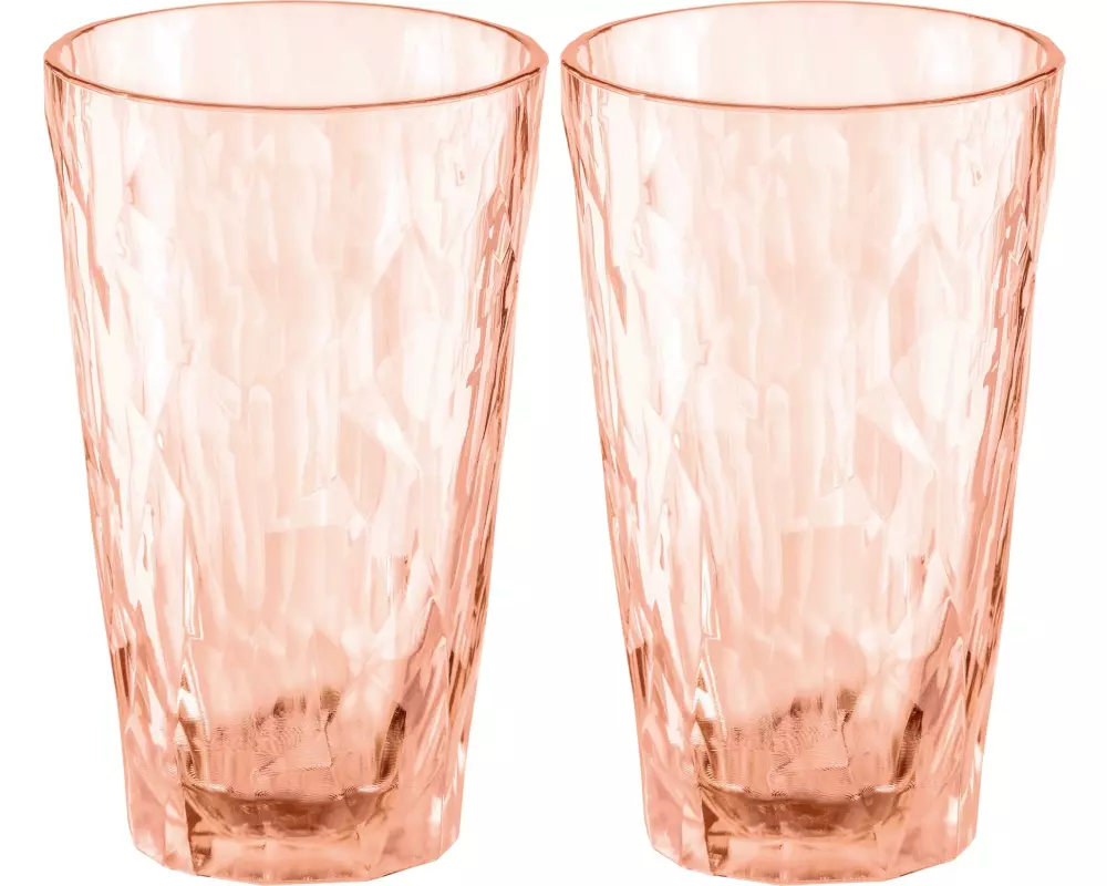 Koziol Trinkglas Club No. 6 300 ml, 2 Stück, Rosa