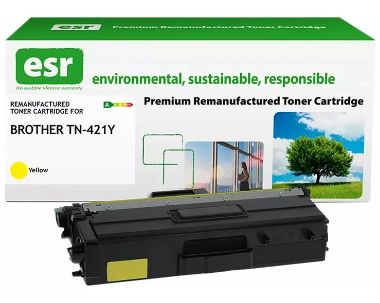 ESR Toner cartridge compatible with Brother TN-421Y yellow remanufactured 1.800 pages