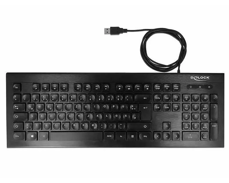 Delock Tastatur 12672 USB Water Drop DE-Layout