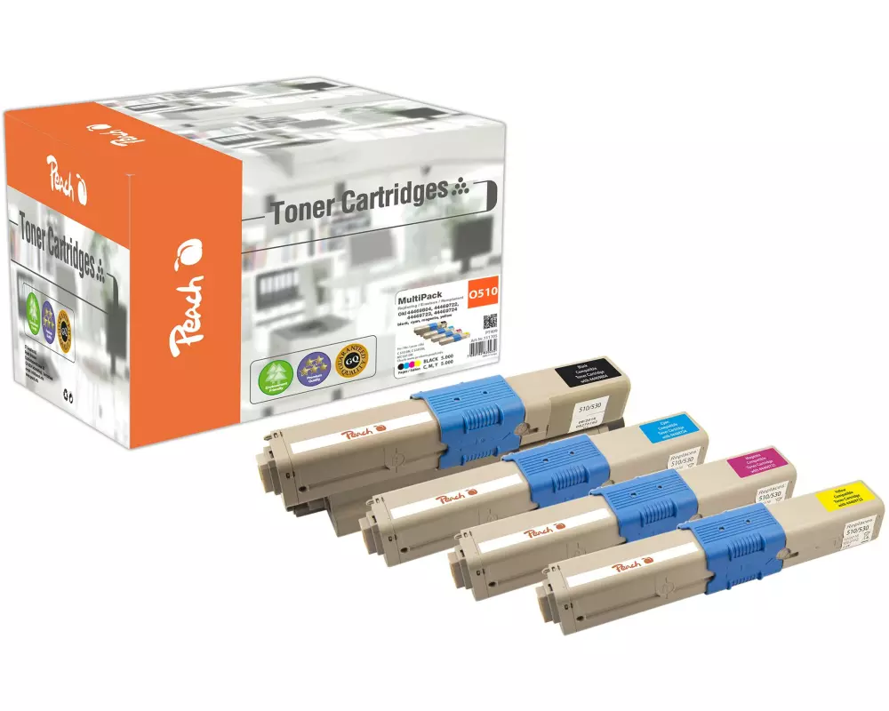 Peach Tonerset OKI C510/530 MultiPack BK/C/M/Y