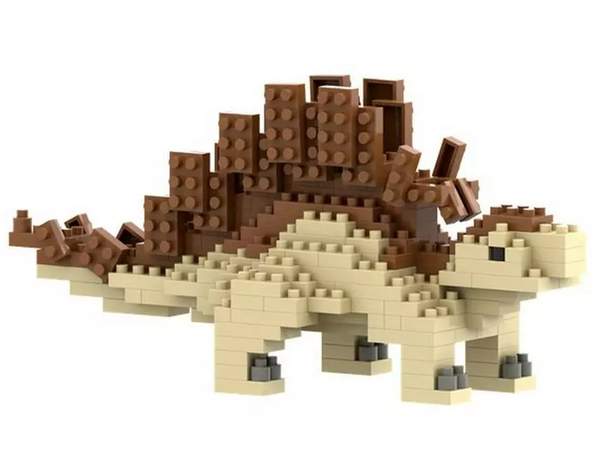 BRIXIES Bausteinmodell Stegosaurus aus 118 Bausteinen