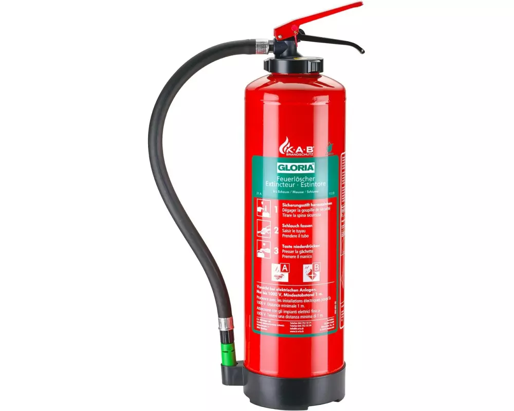 Gloria Feuerlöscher Schaum Brandklasse A,B 6 L