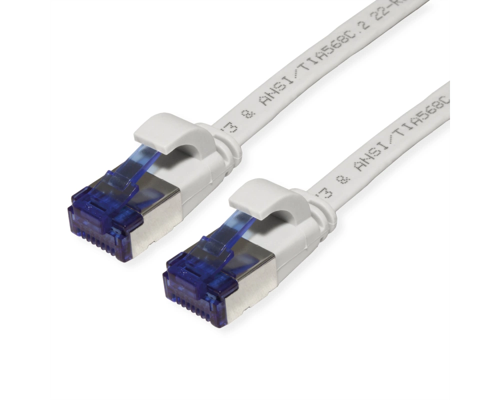 VALUE Patchkabel Cat.6A (Class EA) FTP, extra-flach, grau, 1 m
