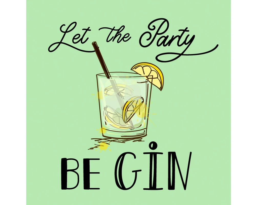 Paper + Design Papierservietten Party Gin 33 cm x 33 cm, 20 Stück