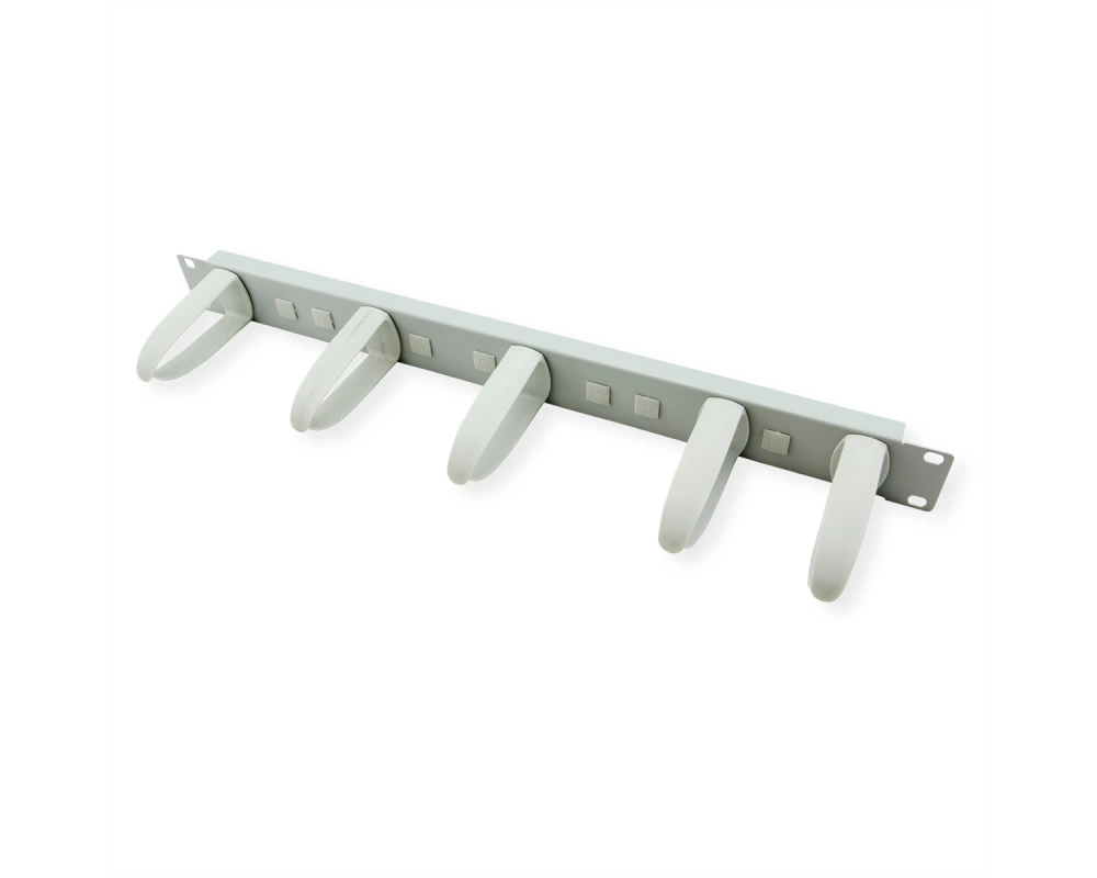 VALUE 19-Zoll-Frontplatte 1HE mit 5 Kabelösen, grau