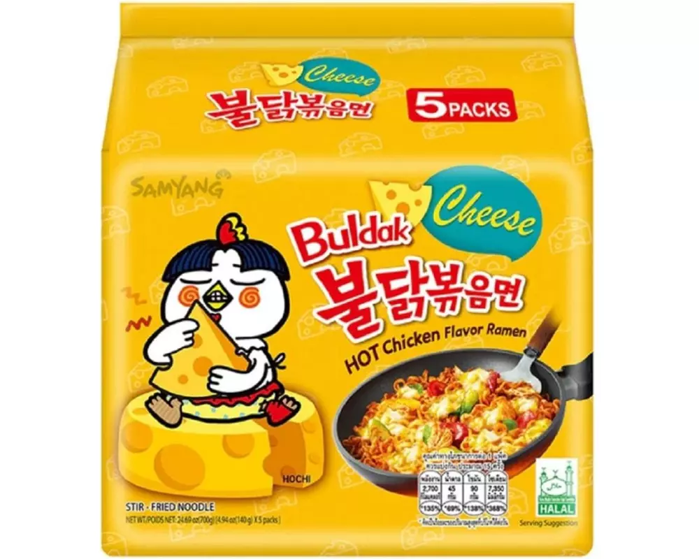 Samyang Buldak Hot Chicken Ramen Cheese 5 x 140 g