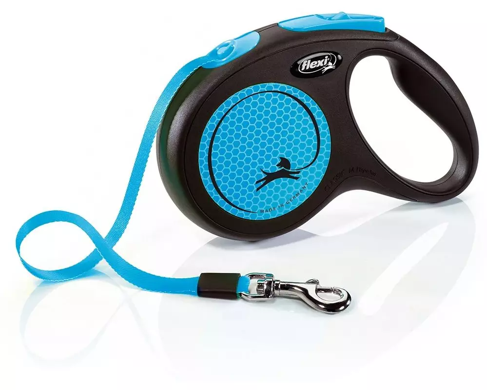 flexi Hundeleine New Neon Blau M, 5 m