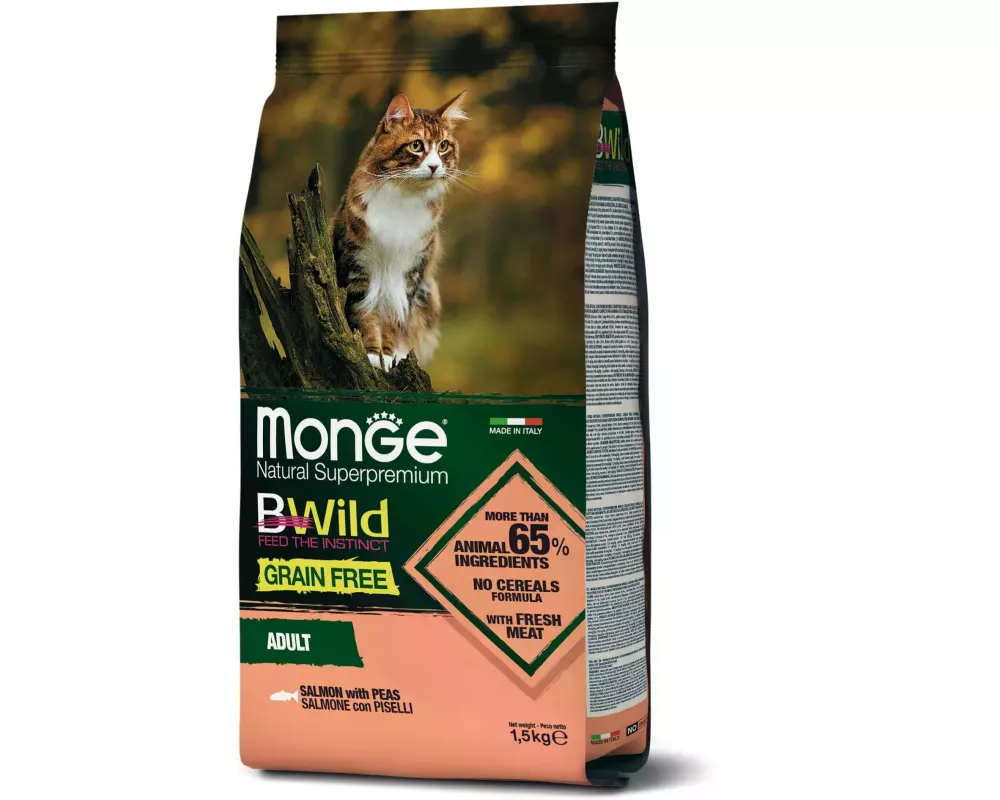 Monge Trockenfutter Katze Bwild GF Adult Lachs 1.5 kg