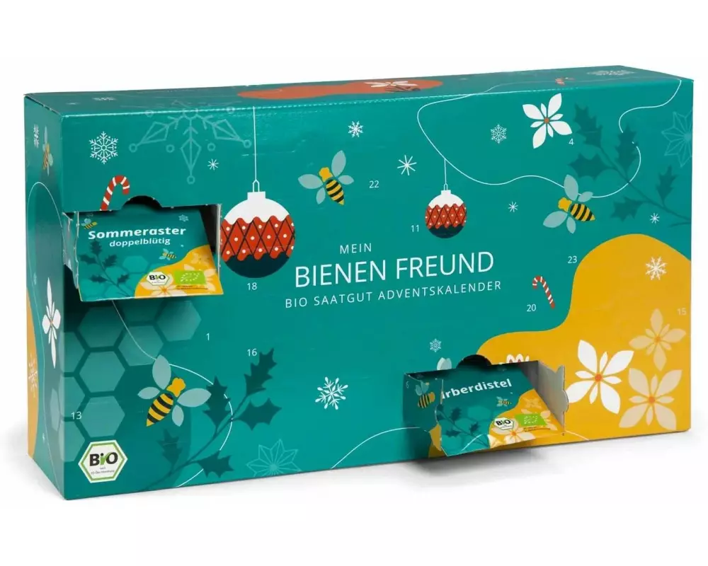 XMAS Saatgut Adventskalender Bienen-Freund 24 Stück