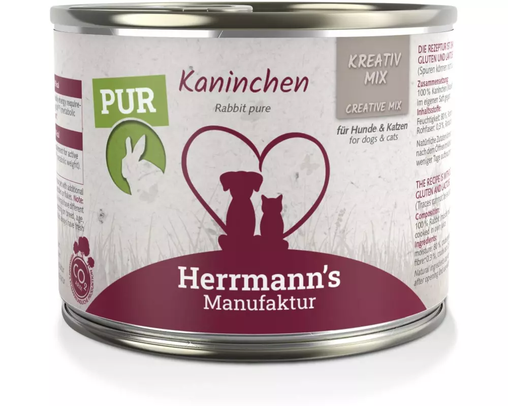 Herrmann's Nassfutter Kaninchen Reinfleisch 200 g