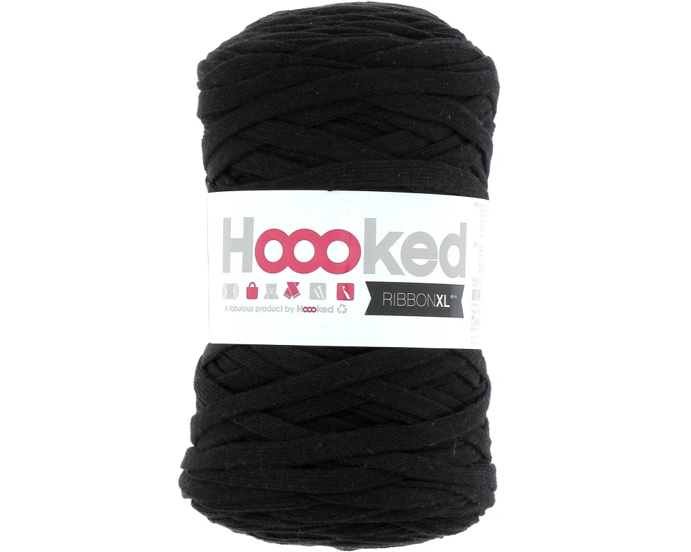Hoooked Wolle Ribbon XL 250 g, Schwarz