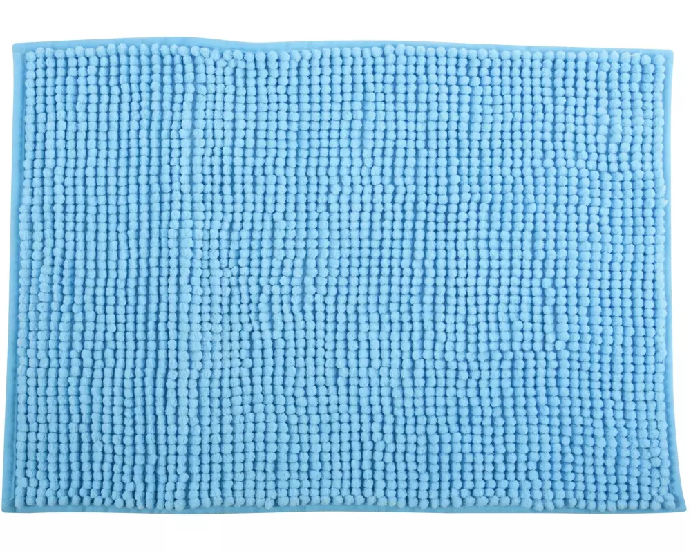 MSV Badteppich Chenille 60 x 90 cm, Hellblau