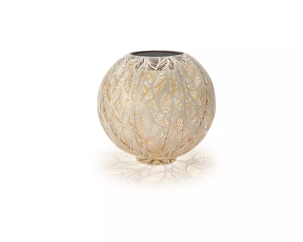 STT Windlicht Solar Antic Ball Julia, Ø 30 cm, Alt Weiss