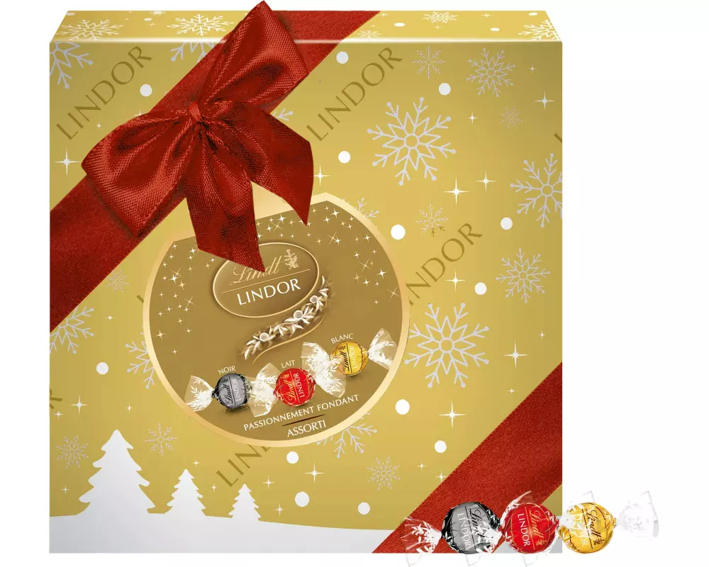 Lindt Schokoladen-Pralinen Lindor Kugeln Weihnachten 287 g
