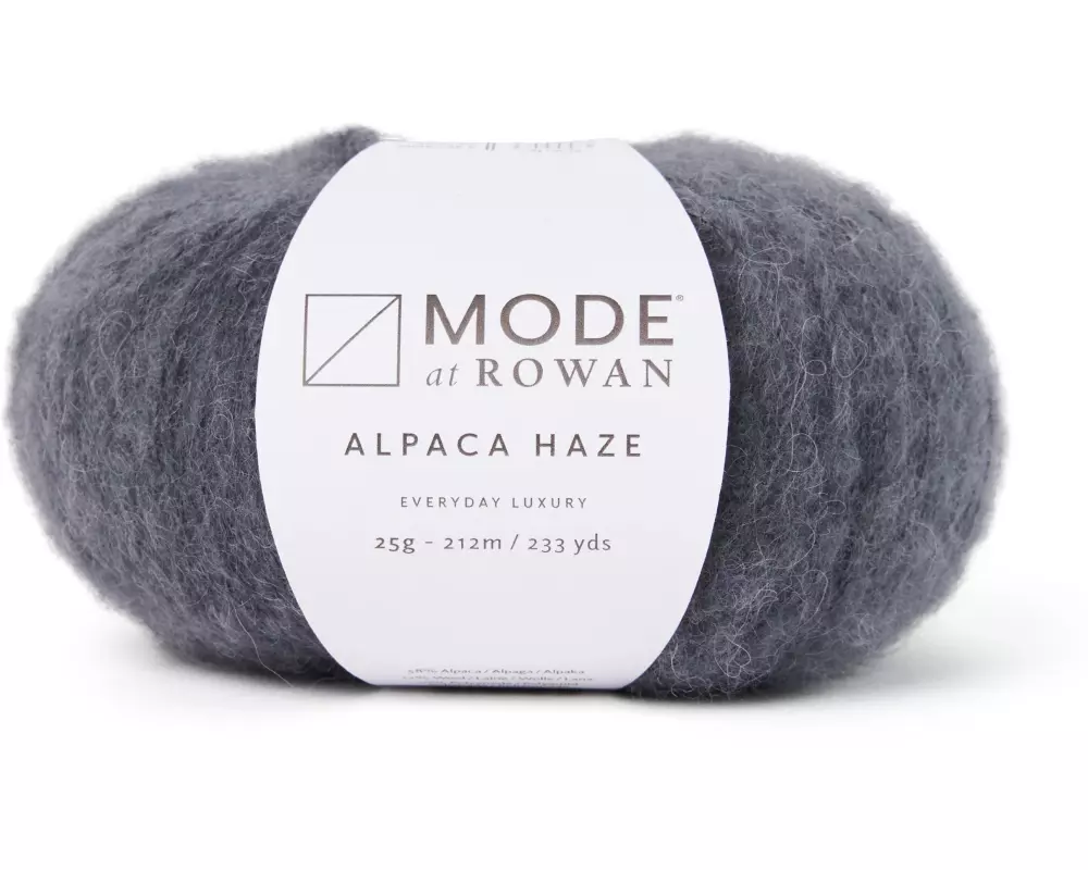 Mode at Rowan Wolle Alpaca Haze 25 g, 212 m, Grau