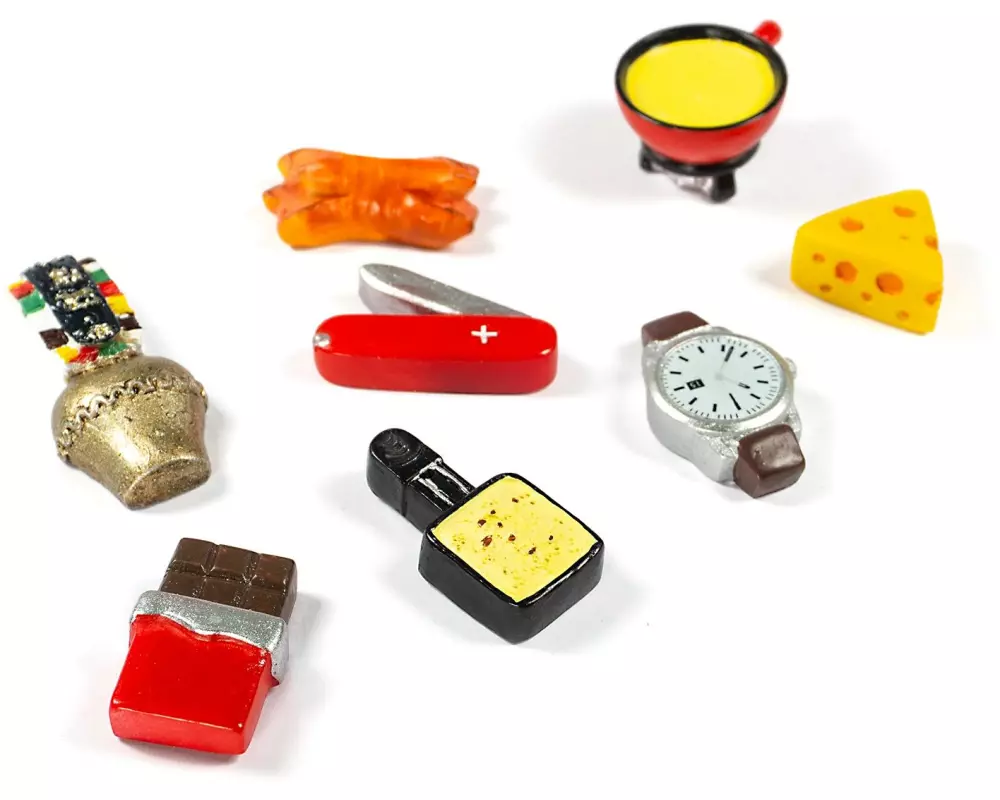 Trendform Haftmagnet Switzerland, 8er Set, Multicolor