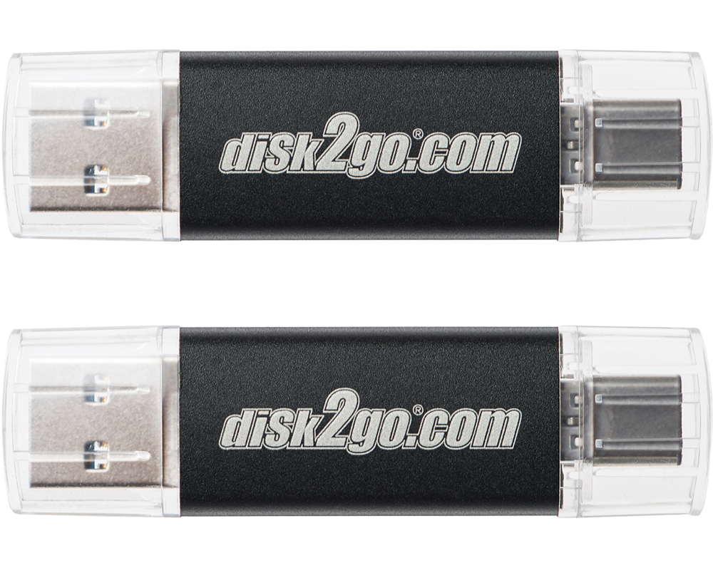 DISK2GO USB-Stick switch 128GB 30006596 Type-C/Type-A 3.0 double pack