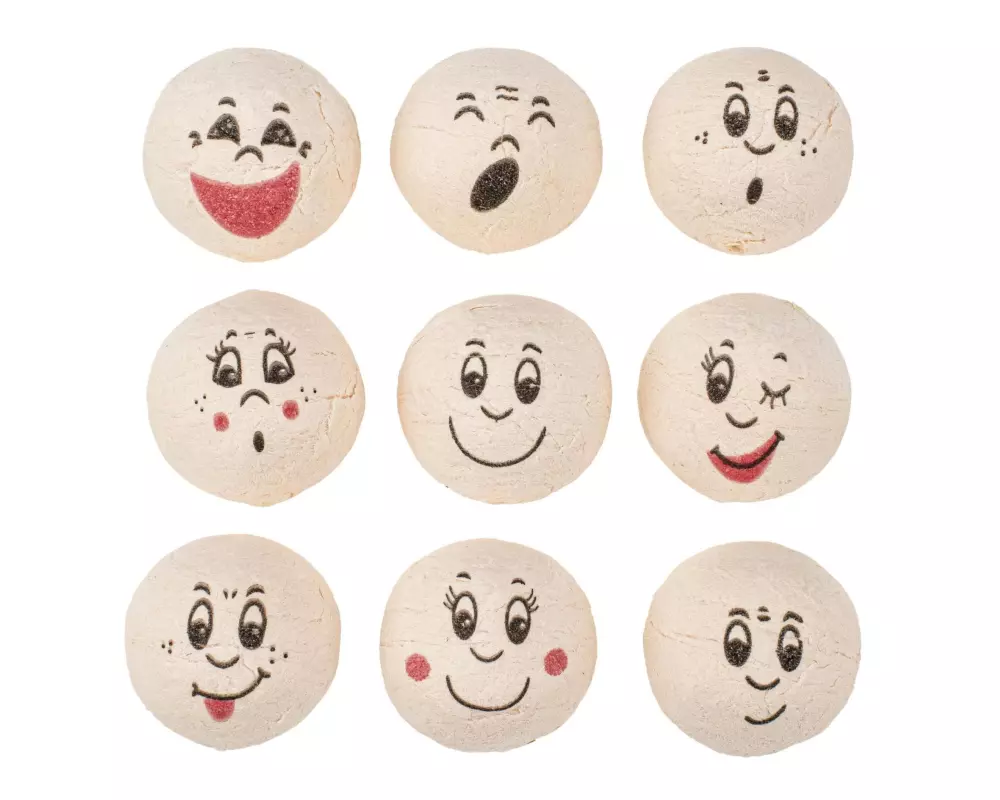 Glorex Wattekugel Gesicht 25 mm, 9 Stück