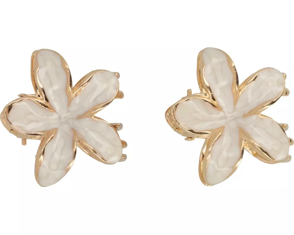 Trisa Accessoires Blumenklemme Metall, Gold Crèmeweiss