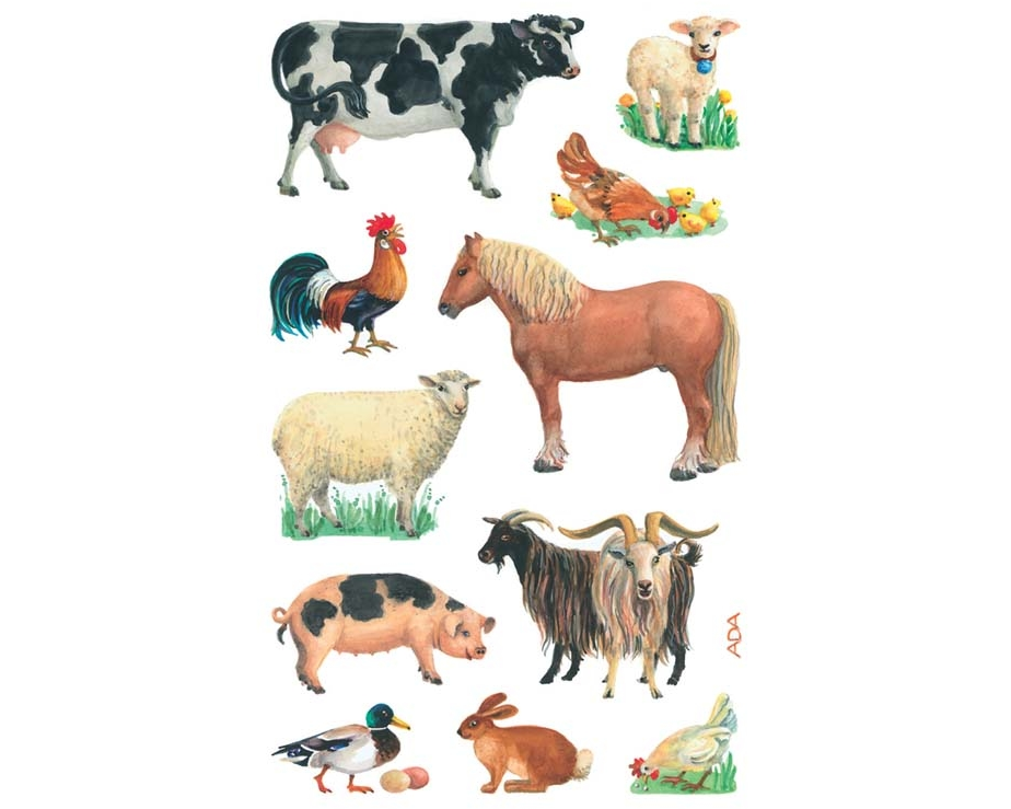 Z-DESIGN Sticker Kids 53720 Bauernhoftiere 2 Stück