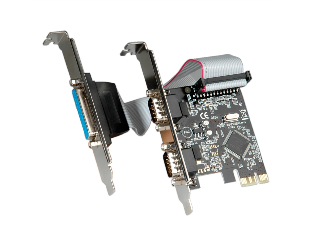 VALUE PCI-Express-Karte, 2x Seriell RS232, D-Sub 9, 1x Parallel EPP/ECP
