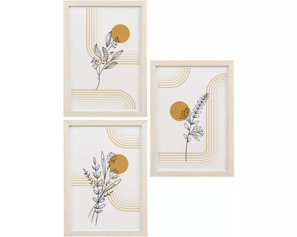 House Nordic Bilderrahmen Madison, 30 x 21 cm, Natur, 3 Stück