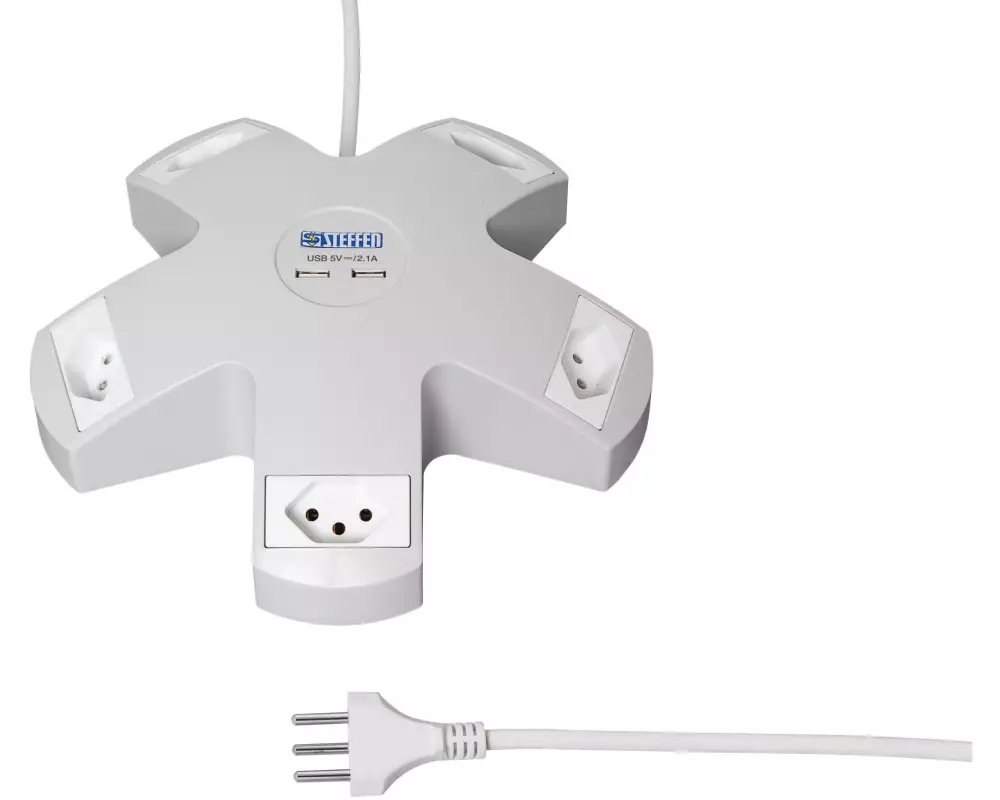 STEFFEN Steckdosenleiste STEBA 5 T13 STEBA STAR 5 x T13