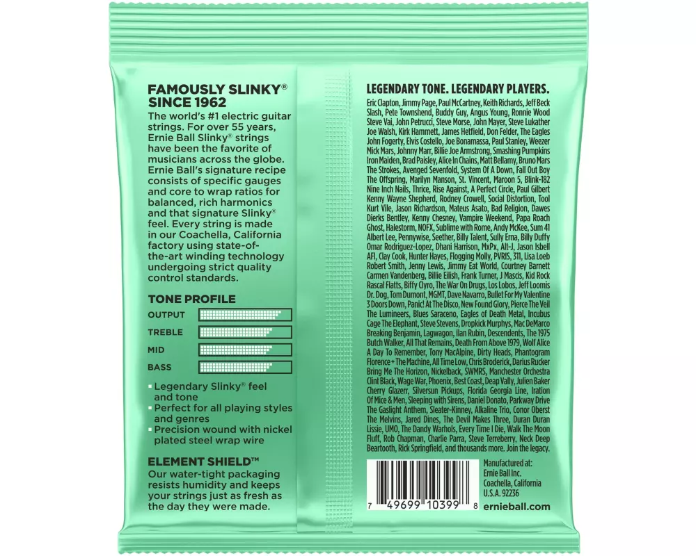 Ernie Ball Gitarrensaiten 2229 Slinky Nickel – Hyper 8-42