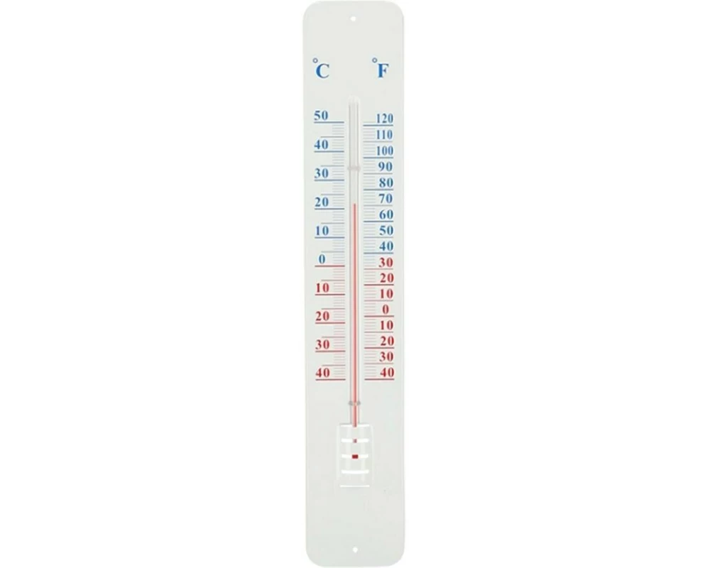 Esschert Design Wandthermometer TH13 Metall Glas weiss 45.2 cm