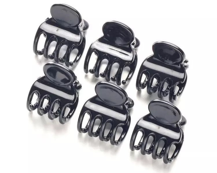 DailyGo Haarklemme 1.5 cm 6 Stück, Schwarz