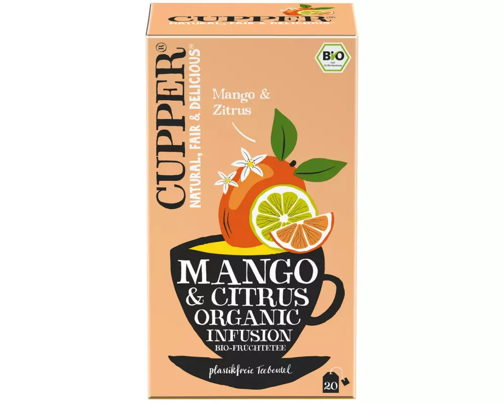 Cupper Teebeutel Mango & Citrus Organic Infusion 20 Stück