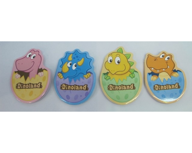 ROOST Notizblock DLN-003 Dinosaurier, assortiert